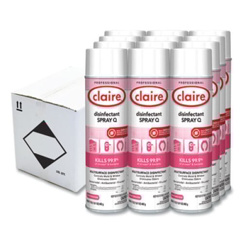 Claire Spray Q Disinfectant, Country Fresh Scent, 17 oz Aerosol Spray