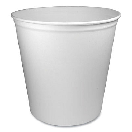 SOLO Double Wrapped Paper Bucket, Unwaxed, 165 oz, White, 100/Carton (10T1UU)
