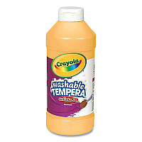 Crayola Artista II Washable Tempera Paint, Peach, 16 oz Bottle Peach - 16 fl oz - Washable - 1 Each (543115033)