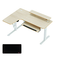 Eureka L-Shaped Standing Desk with Keyboard Tray, Left Desk, 61.25