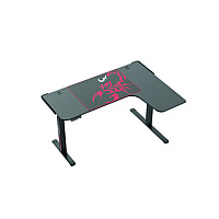 Eureka L-Shaped Standing Desk, Right Desk, 60" x 43.69" x 29.88" to 48.38", Black (01875)
