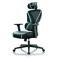 Eureka Norn Ergonomic Chair, Supports Up to 275 lb, 18.11" to 22.04" Seat Height, Black/Blue Mesh Seat/Back, Black Base (GC06BU)
