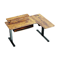Eureka L-Shaped Standing Desk with Keyboard Tray, Right Desk, 61.25