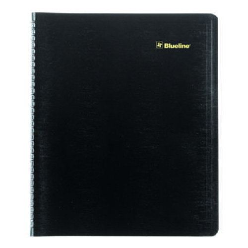 Blueline Plan and Link Monthly Planner, 11" x 9.06", Black Cover, 16-Month: Sept 2025 to Dec 2026 (C151281T)