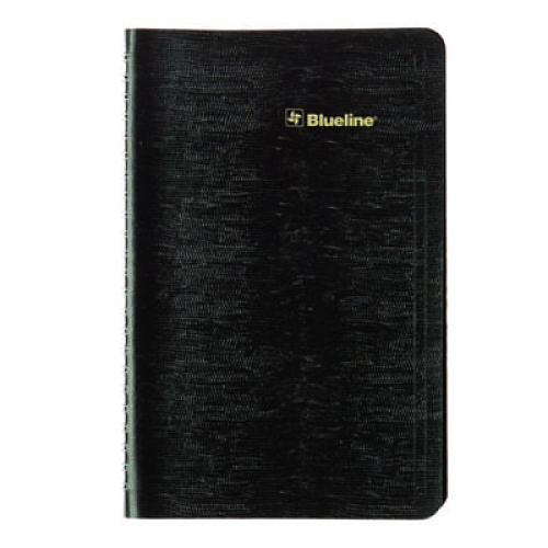 Blueline Plan and Link Weekly Planner, 8" x 5", Black Cover, 12-Month (Jan to Dec): 2026 (C507581T)