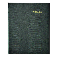 Blueline Plan and Link Monthly Planner, 9.25 x 7.25, Black Lizard-Like Faux Leather Cover, 16-Months: Sept 2024 to Dec 2025 (C1200C81)