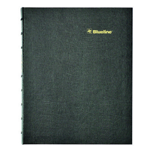 Blueline Plan and Link Monthly Planner, 9.25 x 7.25, Black Lizard-Like Faux Leather Cover, 16-Months: Sept 2024 to Dec 2025 (C1200C81)