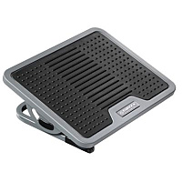 Eureka Adjustable Ergonomic Footrest, 15.38 x 11.81 x 3.32 to 5.19, Black/Gray (DSN03048)
