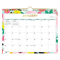Blue Sky Day Designer Secret Garden Mint Monthly Wall Calendar, Floral Artwork, 11 x 8.75, Multicolor Sheets, 12-Month (Jan-Dec): 2026 (148632)