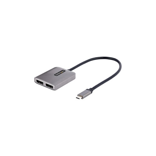 StarTech 2-port Usb-c Mst Hub - Usb Type-c To 2x Displayport Multi-monitor Adapter - Dual-dp Up To 4k 60hz With Dp 1.4 & Dsc - Hdr - 1ft Cable - Windows Only (MST14CD122DP)