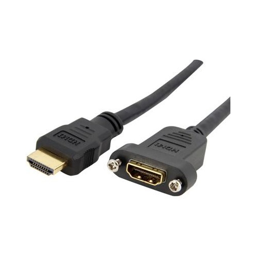 StarTech 3ft Hdmi Female To Male Adapter Cable 4k (HDMIPNLFM3)