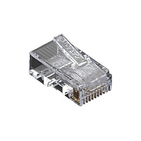 Black Box Cat5e Modular Plug For Round Solid/stranded Cable - Unshielded - 100-pack, Gsa, Taa (C5EMPU100PAK)