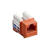Black Box Cat6 Keystone Jack - Unshielded, Rj45, Orange (CAT6JOR)