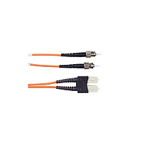 Black Box Om1 62.5/125 Multimode Fiber Optic Patch Cable - Ofnr Pvc, St To Sc, Orange, 1-m (3.2-ft.) (EFN110001MSTSC)