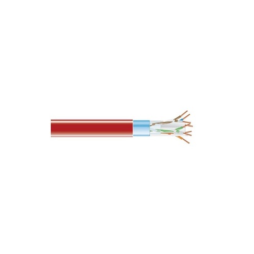 Black Box Cat6 400-mhz Solid Ethernet Bulk Cable - Shielded (f/utp), Cmr Pvc, Red, 1000-ft. (304.8-m) Spool, Taa (EVNSL0606A1000)