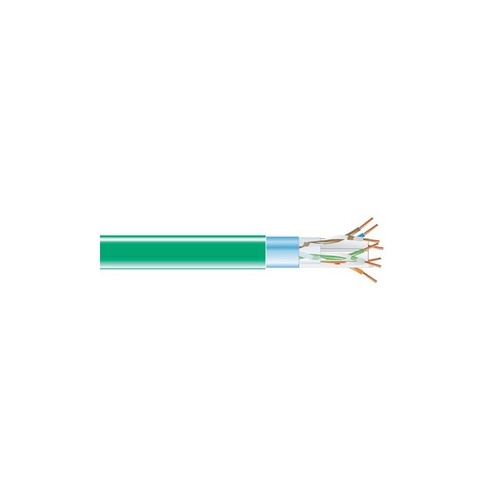 Black Box Cat6 400-mhz Solid Ethernet Bulk Cable - Shielded (f/utp), Cmr Pvc, Green, 1000-ft. (304.8-m) Spool, Taa (EVNSL0607A1000)