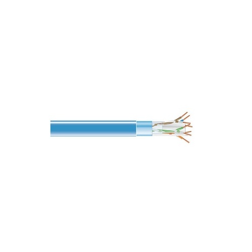 Black Box Cat6 400-mhz Solid Ethernet Bulk Cable - Shielded (f/utp), Cmp Plenum, Blue, 1000-ft. (304.8-m) Spool, Gsa, Taa (EVNSL0611A1000)