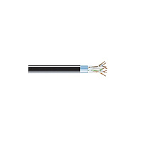 Black Box Cat6 400-mhz Solid Ethernet Bulk Cable - Shielded (f/utp), Cmp Plenum, Black, 1000-ft. (304.8-m) Spool, Gsa, Taa (EVNSL0618A1000)
