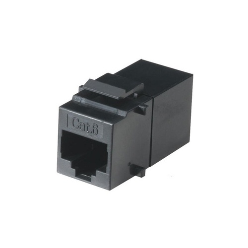 Black Box Cat6 Coupler - Unshielded, Straight-pin, Office Black, Gsa, Taa (FM692)