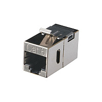 Black Box Cat6 Shielded Straight-pin Keystone Coupler Silver, Gsa, Taa (FM693)