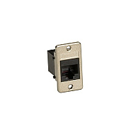 Black Box Panel-mount Coupler - Unshielded, Rj45, 8-wire, Black, Gsa, Taa (FMT1081)