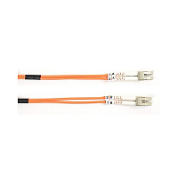Black Box Om1 62.5/125 Multimode Fiber Optic Patch Cable - Ofnr Pvc, Lc To Lc, Orange, 2-m (6.5-ft.) (FO625002MLCLC)