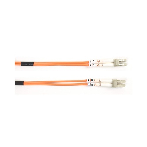Black Box Om1 62.5/125 Multimode Fiber Optic Patch Cable - Ofnr Pvc, Lc To Lc, Orange, 2-m (6.5-ft.) (FO625002MLCLC)