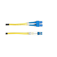 Black Box Os2 9/125 Singlemode Fiber Optic Patch Cable - Ofnr Pvc, Sc To Lc, Yellow, 3-m (9.8-ft.) (FOSM003MSCLC)