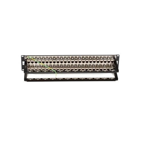Black Box Cat6 Patch Panel - Feed-through, 2u, Shielded, 48-port, Gsa, Taa (JPM816A)