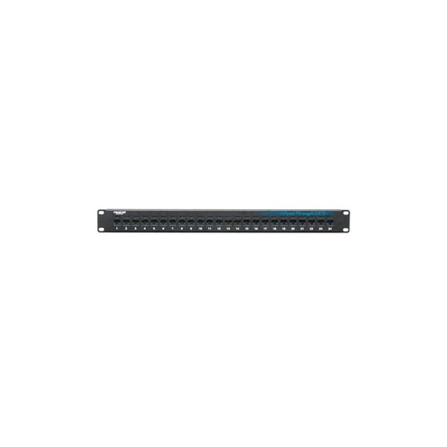Black Box Cat6 Patch Panel - Feed-through, 1u, Unshielded, 24-port, Gsa, Taa (JPM818A)