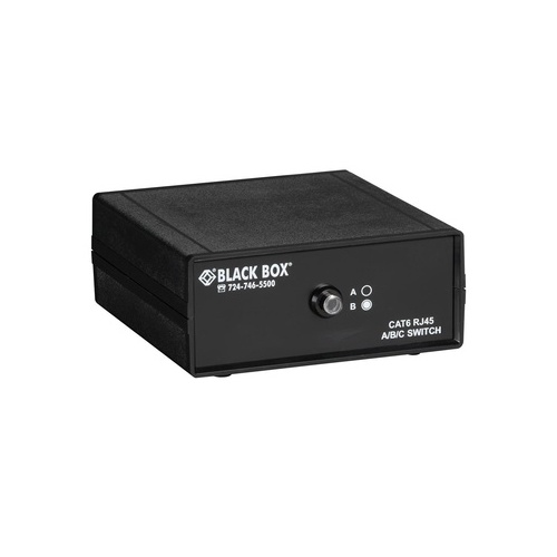 Black Box Rj45 2-to-1 Cat6 Ethernet 10g Manual Desktop Switch , Gsa, Taa (SW1030A)