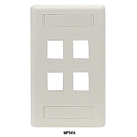 Black Box Keystone Wallplate - Single-gang, 1-port, Office White, Gsa, Taa (WPT456)