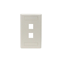 Black Box Keystone Wallplate - Single-gang, 2-port, Office White, Gsa, Taa (WPT462)