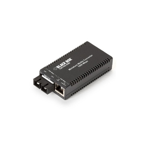 Black Box Gigabit Ethernet Media Converter - 1000-mbps Copper To 1000-mbps Singlemode Fiber, 1310nm, 10km, Sc, Gsa, Taa (LGC011AR2)