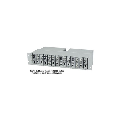 Black Box Media Converter Chassis - 14-slot, Rackmount, Dual Ac Power Supply, Gsa, Taa (LMC2002PS)