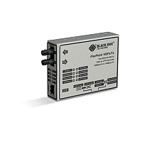 Black Box Fast Ethernet (100-mbps) Media Converter - 100-mbps Copper To 100-mbps Multimode Fiber, 1310nm, 0.3km, St, Gsa, Taa (LMC213AMMSTR2)