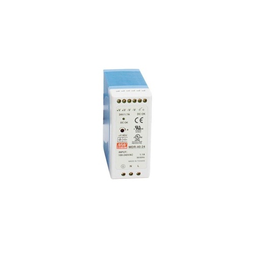 Black Box Din Rail Industrial Power Supply - 40w, 24vdc, Non-returnable/non-cancelable (MDR4024)