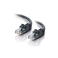 C2G 1ft Black Snagless Cat6 Cable (10290)