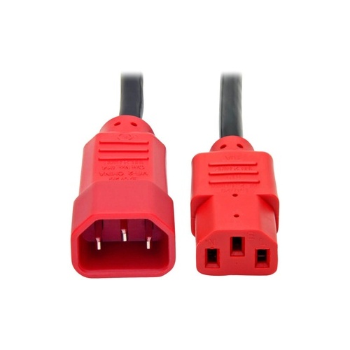 Tripp Lite 4ft Power Cord 18awg C14 To C13 Red (P004004RD)