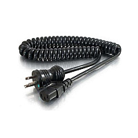 C2G 8ft 18awg Hsptlpc Coiled, 5-15p-c13 Bk (48066)