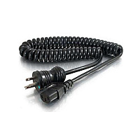 C2G 8ft 16awg Hsptlpc Coiled, 5-15p-c13 Bk (48070)