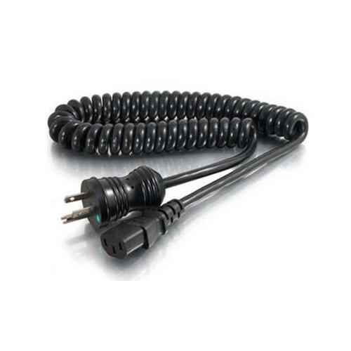 C2G 8ft 16awg Hsptlpc Coiled, 5-15p-c13 Bk (48070)