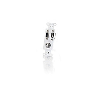 C2G Hdmi Vga + 3.5mm Audio Wall Plate-white (41031)