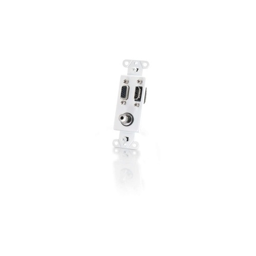 C2G Hdmi Vga + 3.5mm Audio Wall Plate-white (41031)