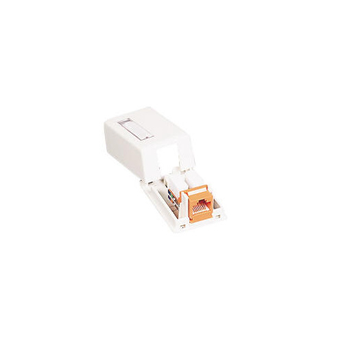 C2G 1-port Keystone Surface Mount Box White (03831)