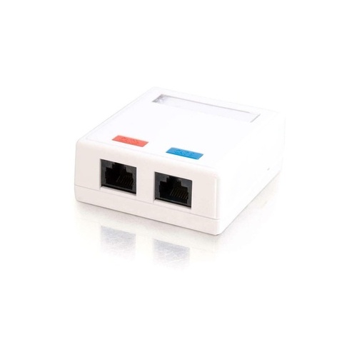 C2G 2-port Cat5e Surface Mount Box White (03837)