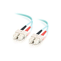 Leviton C2g 1m Sc-sc 10g Om3 Mm Fiber-aqua (33057)