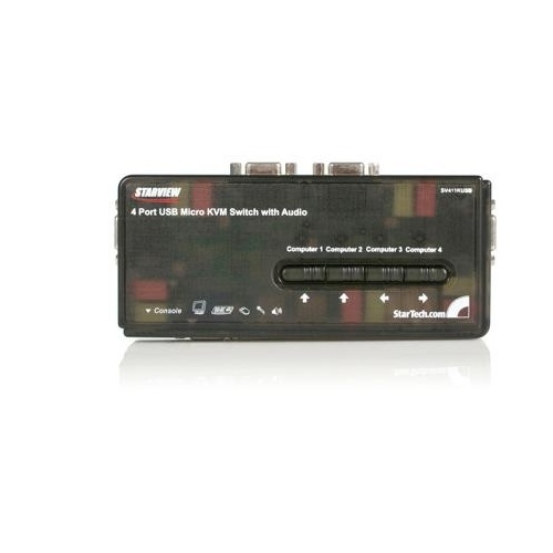 StarTech 4 Port Usb Kvm Switch W/ Audio & Cables (SV411KUSB)