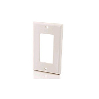 C2G Single Gane Decora Wallplate White (03725)