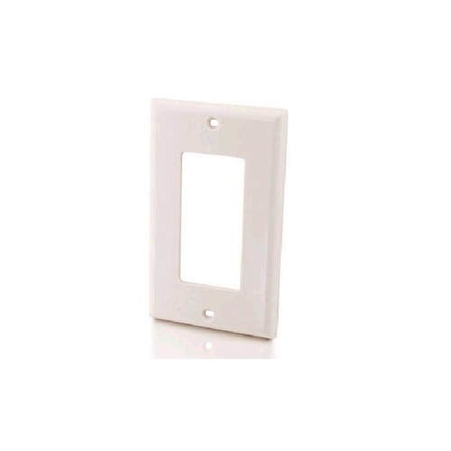 C2G Single Gane Decora Wallplate White (03725)
